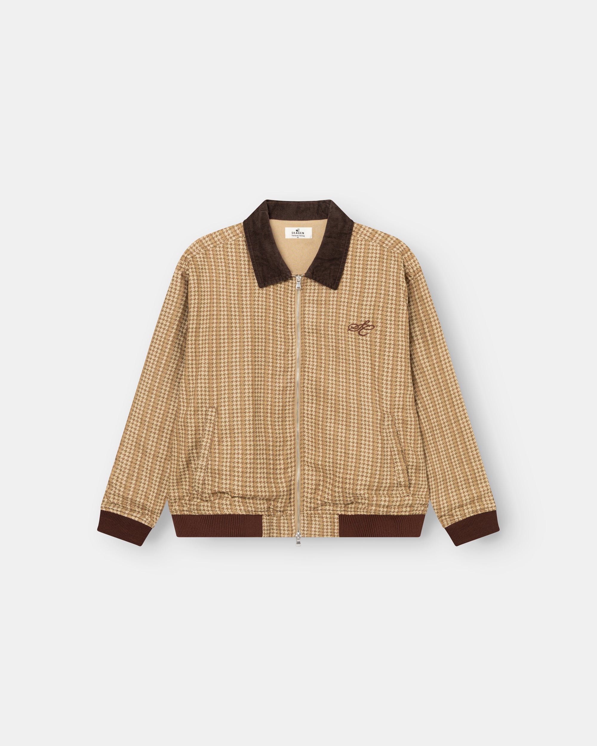 Houndstooth Jacket Beige